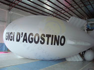 Impresión protegida ULTRAVIOLETA elástico blanca inflable enorme del balón de aire del zepelín exportadores 