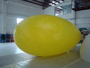 Prenda impermeable inflable del zepelín del globo amarillo del helio para los deportes al aire libre exportadores 