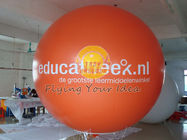 China El globo inflable anaranjado con la impresión protegida ULTRAVIOLETA, anuncio del helio de la publicidad hincha fábrica 