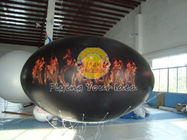 Globo oval del PVC de la prenda impermeable y del negro incombustible 0.18m m con la impresión total de Digitaces exportadores 