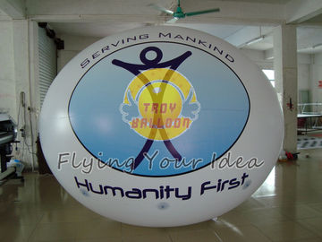 El globo oval gigante con el logotipo imprimió para los acontecimientos que se divertían, globos de tierra inflables